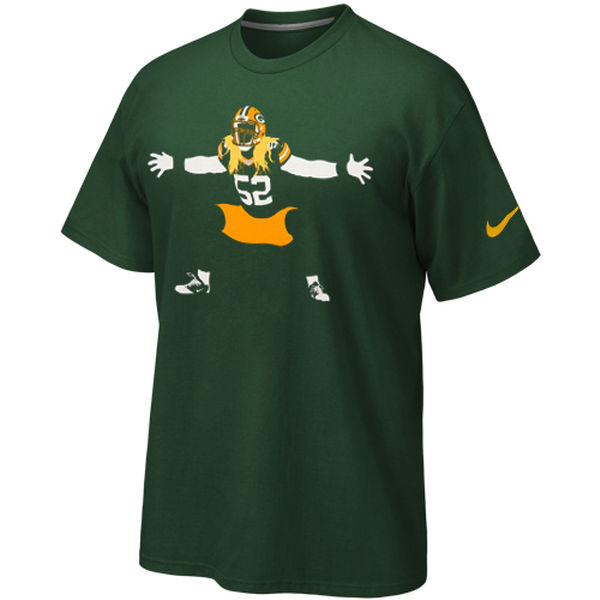 Men NFL Green Bay Packers Nike Silhouette TShirt Green->nfl t-shirts->Sports Accessory